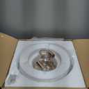 Semi Flush Mount Ceiling Light, Scalloped Clear Glass Close to Ceiling Light Fixtures with 2 Lights, Gold Vintage Light fixtures for Bedroom Living Room Entryway Hallway