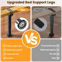 Abiglifty 7.08-13 Inch Bed Frame Legs, 4Pcs Adjustable Bed Support Legs, Metal Bed Frame Support Legs, Non-Slip Bed Legs Replacement, Heavy Duty Furniture Legs for Sofa/Cabinet/Couch/Dresser/Table