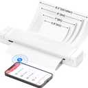 Odaro Portable Wireless Printer - P831 Thermal Transfer Printer, Small Business, School, Support 8.5" X 11" Copy Paper (Letter/A4/A5/B5), 300DPI - White
