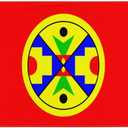 Natuaqanek Flag in Various Sizes 100% Polyester Print with Double Hem 3. White Stripe without Eyelets 90 x 150 cm (3. Bande blanche sans illets)