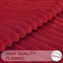 Simmore Decorative Throw Pillow Covers 18x18 Set of 2, Soft Natural Plush Flannel Double-Sided Fluffy Couch Pillow Covers for Sofa Living Room, Red