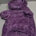 Fuzzy Dog Sweaters for Large Dogs Pet Hoodie Clothes Warm Soft Pet Coats Hooded Sweatshirt Dog Hoodie for Large Dogs(Purple,Large)