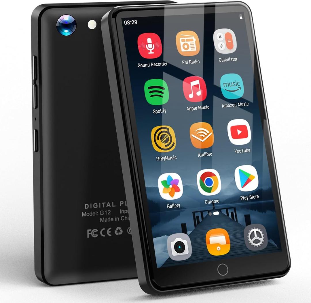 80GB MP3 Player with WiFi and Bluetooth, 4.02" Android MP4 Player with 13MP Camera, Music Player for Kids with Speakers, Streaming Music Player with Spotify, YouTube and Play Store, Support Up 512GB