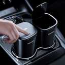 HOTOR Car Trash Can, Trash Cup with 30 Additional Trash Bags for Exclusive Using, Multipurpose for Office & Home to Meet Various Needs - 2 Packs, Black