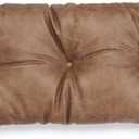 Klear Vu The Gripper Omega Non-Slip Tufted Bench Cushion for Indoor Furniture, Entryway Storage, Bay Window, Corner Nook or Piano Seat, 43 Inches, Brown
