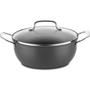 Cuisinart Chef's Classic PURELYCERAMIC Nonstick PFAS Free Hard Anodized 5 Quart Chili Pot with Cover, 650C-26CP