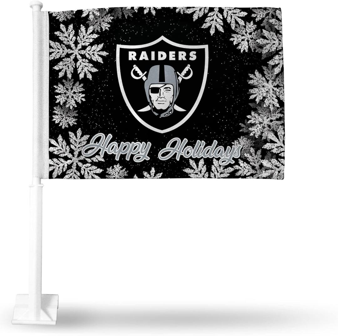 Rico Industries NFL Car Flag Double Sided Car Accessory (Holiday)