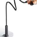 Tryone Gooseneck Phone Holder Hands-Free for Phone Viewing Or Recording, Adjustable Stable Metal Cell Stand Mount for Desk Table Bed, Soporte para Celular, Fits 4-7 Phones Including iPhone - Black