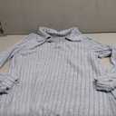 Plus Size Women's Rib- Lapel Long Sleeve Top - Solid Color Casual Pullover T Shirt L