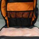 Backpack Tool Bag with Wheel, Rolling Tool Backpack for Electrician Heavy Duty Roller Tool Bag on Wheel for Construction Work, 75 Pockets & Loops Tool Backpack with Molded Base and Combination Lock