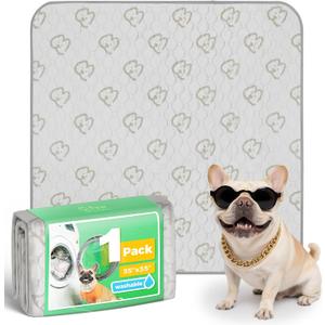 FXW Washable Pee Pads for Dogs, Leak-Proof & Non-Slip, Specifically Designed for Potty Training, 35" Square, Khaki, 1 Pack