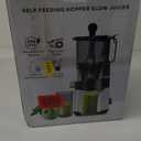 Cold Press Juicer, 5.3" Extra Large Feed Chute Fit Whole Fruits & Vegetables, 350W Slow Masticating Juicer Machines, Easy to Clean, High Juice YieldSilver