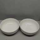 MALACASA Serving Bowls, 114 OZ(10") Extra Large Salad Bowls Set of 2, Porcelain White Serving Bowls for Salad, Soup, Pasta and Dinner, Large Ceramic Bowl Set for Entertaining, Series REGULAR