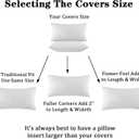 SleepMan Throw Pillow Inserts 14" x 24" (Pack of 1, White) Down Feather Pillow Stuffer Premium Decorative Pillows for Sofa Couch Bed