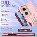 for Moto G Stylus 5G 2024 Case Women - Cute Girls Phone Cover Girly Aesthetic Design Flowers Castle Heavy Duty Protective Shockproof Military Grade for Motorola Moto G Stylus 5G 2024 Cases