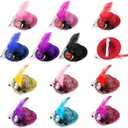 MTLEE 12 Pcs Mini Tea Party Hats Dress up Hair Fascinator Clip on Tiny Hat with Flower Feather Bow for Women Costume Accessory, 2.75 Inch