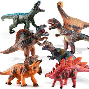 TEMI 7 Piece Jumbo Dinosaur Toys for Kids 3-5, Large Soft Toys for Dinosaur Lovers, Boys, Toddler Ages 5-7 Years, Perfect Party Favors, Birthday Gifts (Multi_color)