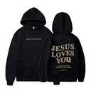 Black Hoodie Jesus Loves You