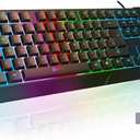 KLIM Chroma USB RGB Gaming Keyboard, Wired PC Computer Keyboard, Membrane, Waterproof Durable, 2 ms Response, PS4/PS5 & Mac Compatible
