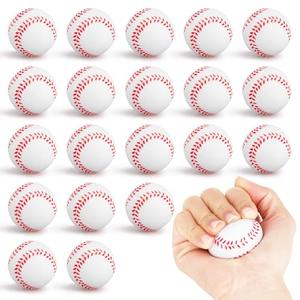 Hxezoc 18 Pieces Mini Baseball Stress Balls Baseball Party Favors Foam Sports Balls Small Squeeze Anxiety Bulk Toy Ball for Kids Birthday Party, School Reward Carnival Party Supplies