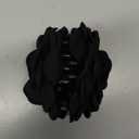 Jumwrit Big Rose Flower Hair Claw Clip Strong Hold Acrylic Floral Hair Jaw Clip Fashion Bun Holder Hair Clamp Accessories for Women Girls (Black)