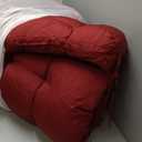 Outdoor/Indoor High Back Chair Cushion, Waterproof Outdoor Rocking Chair Cushion with Ties, Tufted Replacement Seat Cushions for Outdoor Furniture, Red (1 Pack)