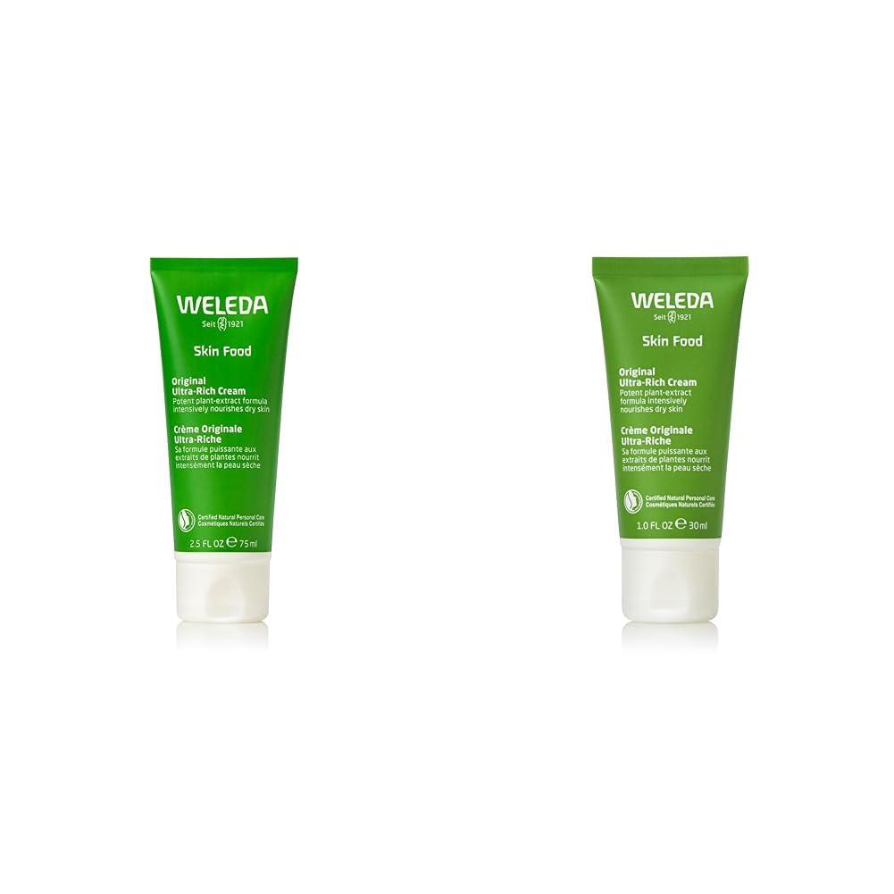 Weleda Skin Food Body Cream 2.5 & 1 oz Ultra-Rich Plant Rich Moisturizer with Pansy, Chamomile and Calendula