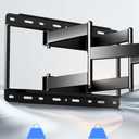 Suptek 60 to 120 Inch Heavy Duty Articulating TV Wall Mount for Flat and Curved Screens, Full Motion Swivel Tilt TV Bracket with Max VESA 900x600mm, Supports Up to 264 lbs, Black