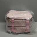 Nail Polish Organizer Bag Hold 84 Bottles(15ml/0.5 fl.oz), 3 Layers Nail Kit Supplies Organizer Bag Travel, Nail Organizers and Storage Case with Holder & Shoulder Strap, pink