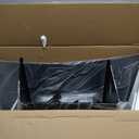 FIREGAS Range Hood 30 inch, 600 CFM Wall Mount Glass Kitchen Hood Ducted/Ductless Convertible with 3-Speed Fan, Screen Control, Time Setting, LED Lights, Black Painted Stainless Steel Vent Hood