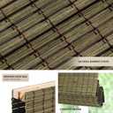 LazBlinds No Tools No Drill Cordless Bamboo Roman Shades, Privacy Window Treatment, Roll Up Bamboo Blinds for Windows 27'' W x 64'' H, Driftwood