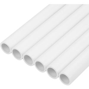 6Pcs 3/4 Inch PVC Pipe 34"(2.83FT) Long Sch40 Industrial Pipes for Home DIY, Greenhouse, Garden, Farm, Workshop, Furniture Grade, White (0.75" x 34"L)