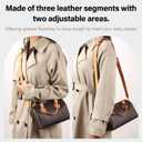 Genuine Vachetta Leather Replacement Crossbody Bags Strap Adjustable Shoulder Strap for Louis Vuitton Neverfull Speedy 20 25 30 (Type A-Honey)