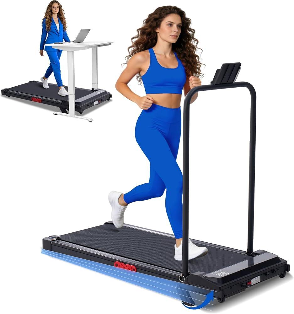 Portable Walking Pads Treadmill with Incline Handle Bar for Home