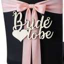 Bride to be' chair Wood Sign - Reception Wedding Decor with Ribbon- Engagement Wedding Party Table Decor for Ceremony Gifts for Bride Bridegroom Newlyweds