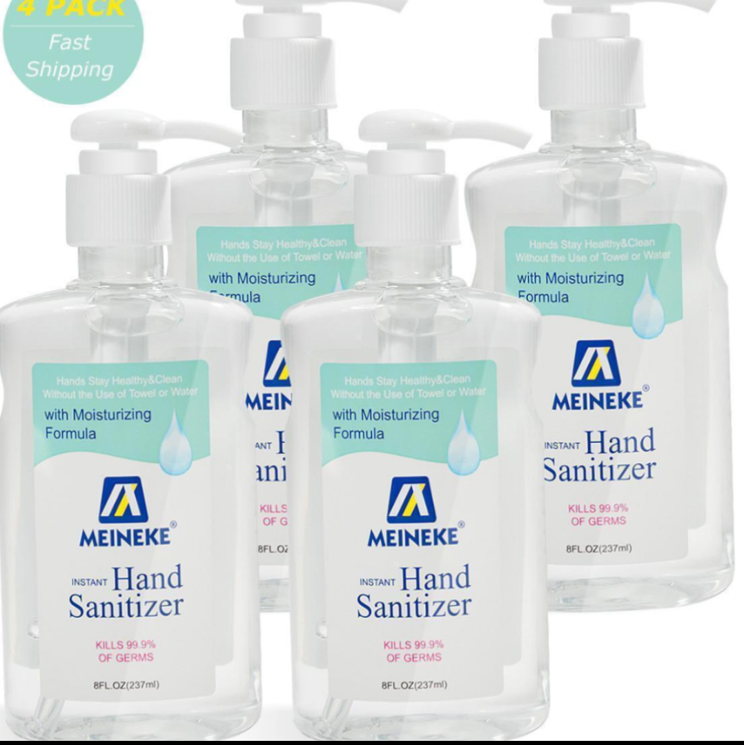 8 Fl. Oz. Advanced Hand Sanitizer Gel with 62% Alcohol Based,4 Pack