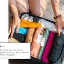 Healeved 4-Pack 1.3Oz Travel Size Silicone Refillable Lotion Bottles with Hook Clear Pump Dispensers for Hand Soap Cosmetic Storage