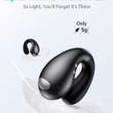 Boytond Ultra Open Ear Earbuds - Ergonomic Clip-On Earbuds, Bone Conduction Over-The-Ear Headphones with Waterproof Design and Secure Fit for Small Ears, Classic Black