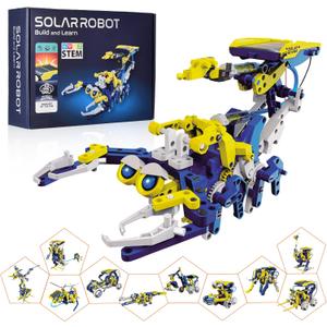 STEM Projects 11-in-1 Solar Robot Toy for Kids Ages 8-12, Science Kits Educational Robotics to Build, Christmas Birthday Gifts for 8 9 10 11 12 13 14 Year Old Boys Girls Teens.