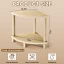 Corner Shower Stool for Inside Shower, 17in Shower Foot Rest for Shaving Legs with Storage Shelf 2-Tier, Waterproof Bath Stool Bench for Small Spaces Bathroom Seat