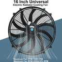 16" inch Universal Slim Fan Push Pull Electric Radiator Cooling 12V Mount Kit