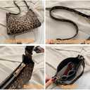 Leather Wristlet Clutch, Leopard Print Purse Leopard Handbags For Women, Handbags Ladies Chic Shoulder Bags With Zipper Closure For Women.