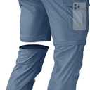 Men's Hiking Convertible Zip Off Pants Outdoor Waterproof Quick Dry Lightweight Fishing Safari Travel Cargo Work Pants (36)