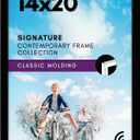 Americanflat 14x20 Picture Frame with Polished Plexiglass - Signature Collection - Gallery-Style Frames Made of Engineered Wood - Photo Frame for Wall Display - Black