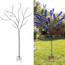 6 ft Bottle Tree for Yard Garden Metal Black Decorative Wine Bottle Tree Stand for Outside Outdoor Lawn Patio Yard Garden Decorations