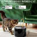 Tomxcute Ceramic Cat Water Fountain - 1.2L/40oz Ultra-Quiet Automatic Pet Drinking Fountain for Cats, All-Ceramic Body Water Dispenser with Copper Water Spout for Cats, Puppy and Small Pets