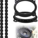 69 Inch Front Door Speaker Adapter Bracket with Foam Baffle Strips, Compatible with Lexus/Toyota/Subaru/Nissan/Scion Select 2002-UP Vehicles, Aftermarket Speaker Mounting Spacer Ring, 1 Pair