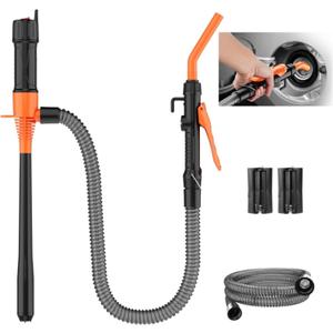 Fuel Transfer Pump Battery Powered Upgraded Portable Power Battery Pump with Anti-Leak Spiral Seal, 2.5 GPM Gasoline & Liquid Siphon Pump, Automatic Electric Gas Pump for Gas Can & Tank