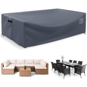 Bottom Base Grey Furniture Cover with Velcro Around Edges, 48"L x 28"W x 13"H