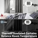 BGment Thermal Insulated 100% Blackout Curtains for Bedroom with Black Liner, Double Layer Full Room Darkening Noise Reducing Grommet Curtain (52 x 72 Inch, Grey, 2 Panels)